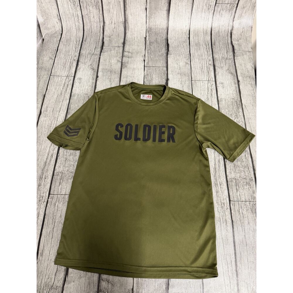 Men’s A4 Performance SS Tshirt “Soldier” Olive Green Medium Football Tee